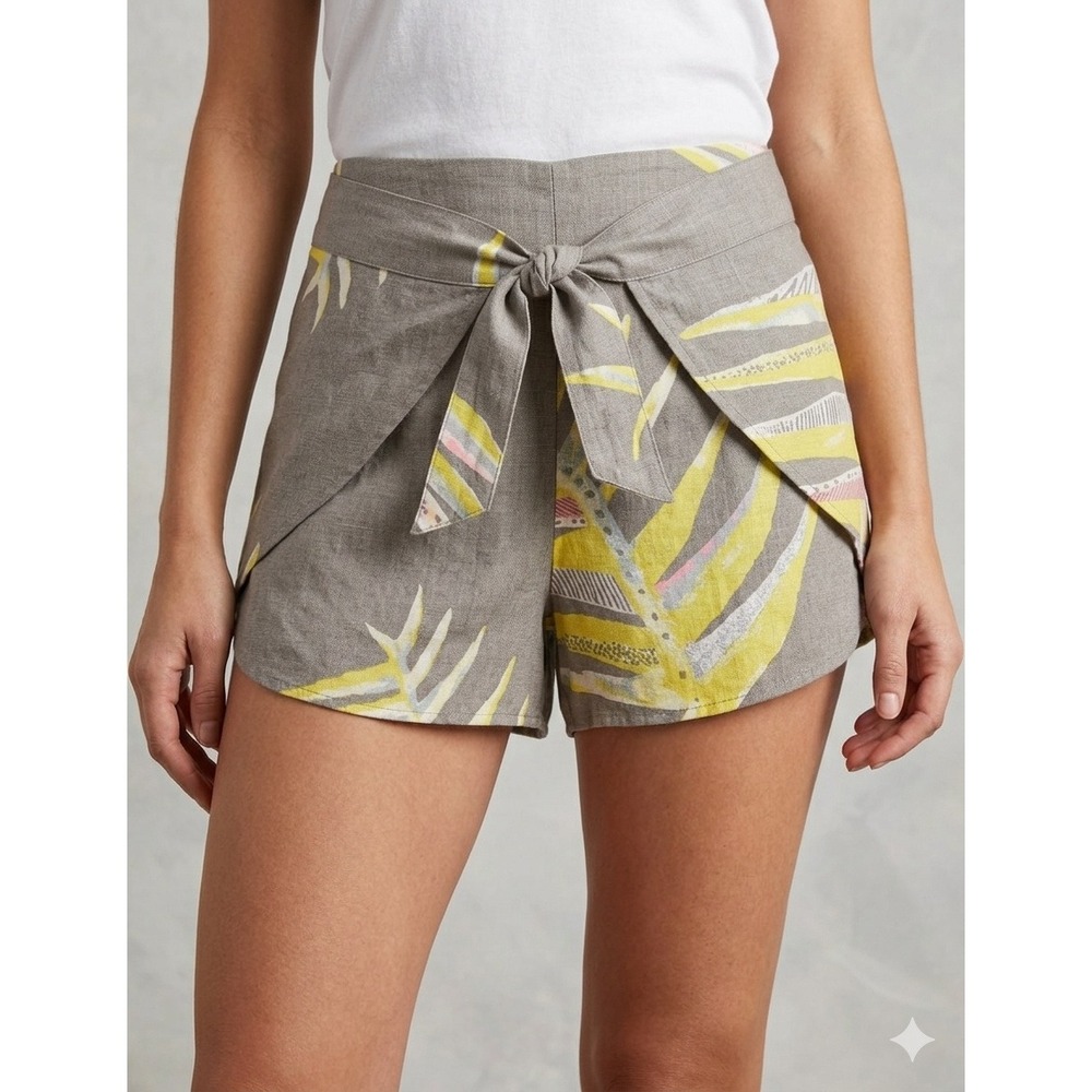 Patagonia Garden Island Shorts Womens XS Grey Yellow Excellent